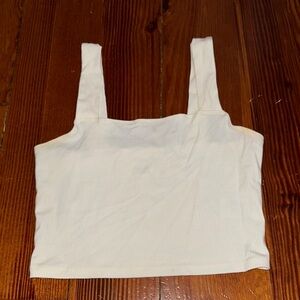 Women's White Sleeveless Top